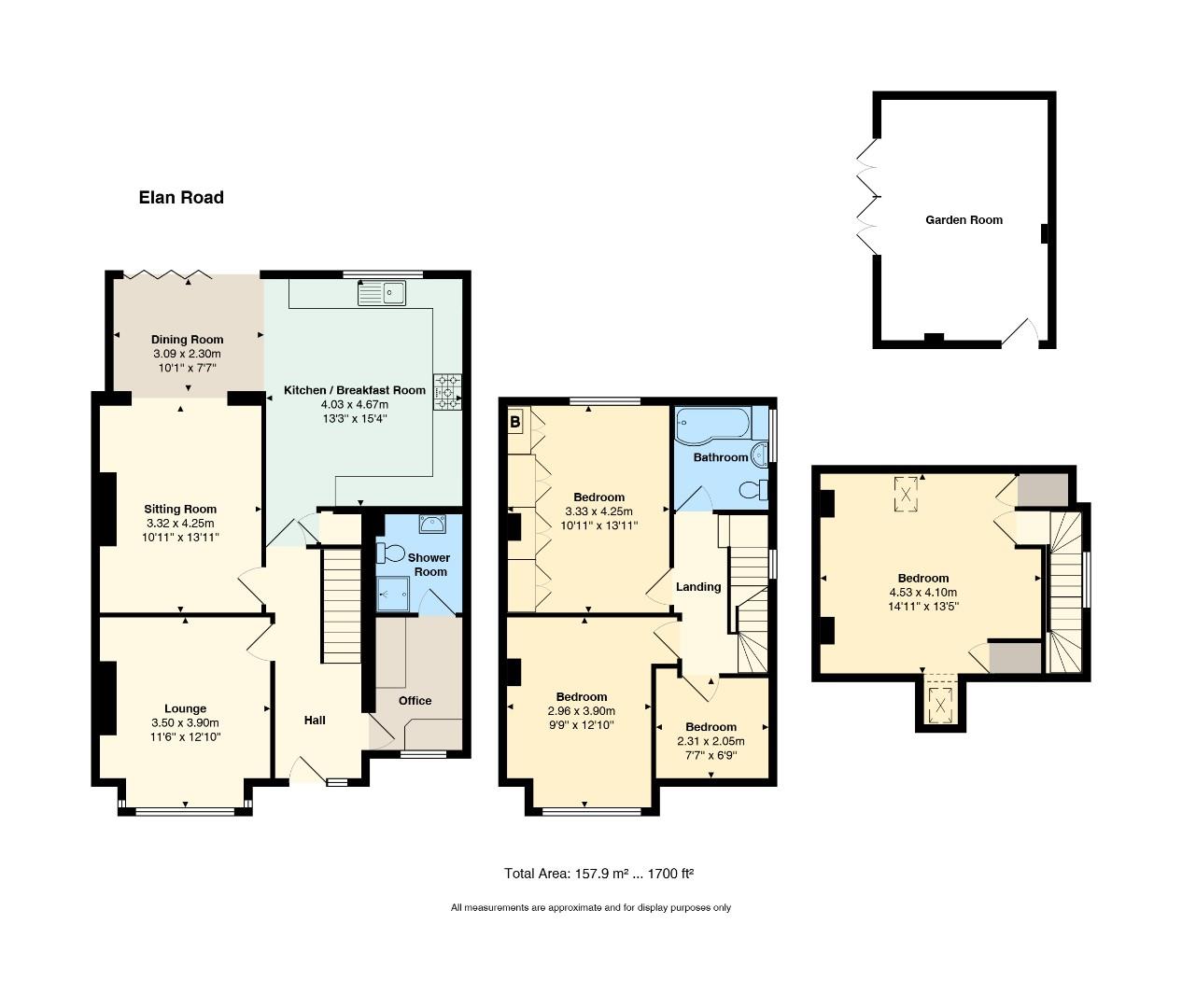 Floorplan for Elan Road, Cardiff